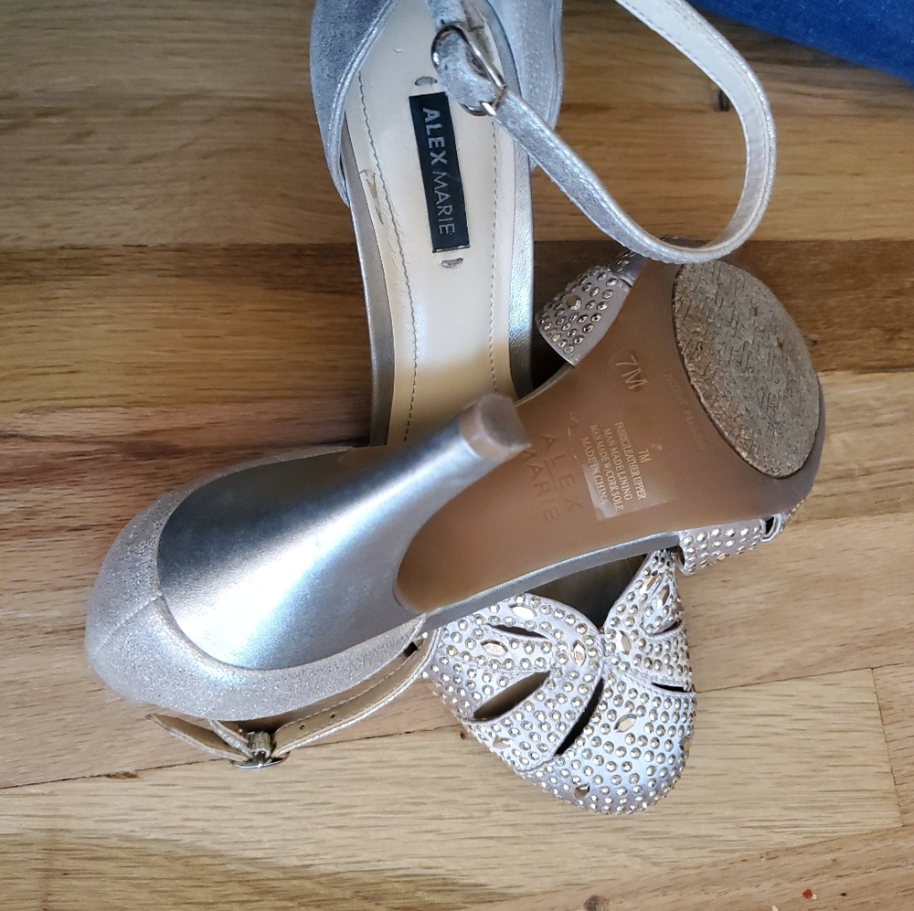 Alex Marie strappy Platform Rhinstone Heels - Picture 4 of 4